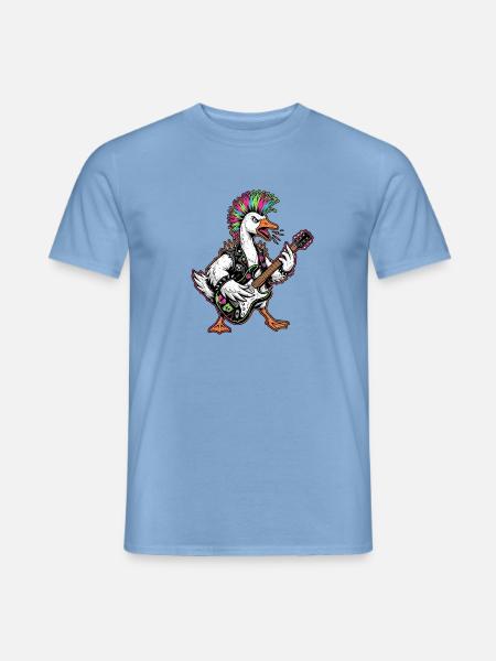 Punker Gans - Männer T-Shirt - Carolina Blue