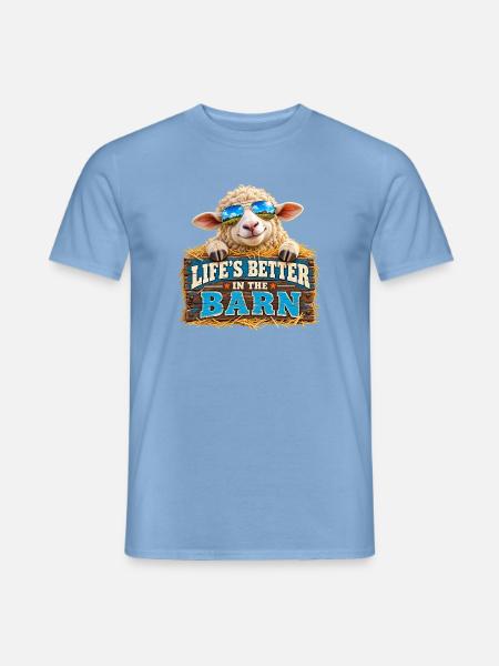 Leben Besser im Stall - Männer T-Shirt - Carolina Blue