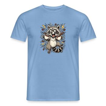 ADHS Kaffee Waschbär - Männer T-Shirt - Carolina Blue - Vorne - AI Model Male 178 light (178cm)
