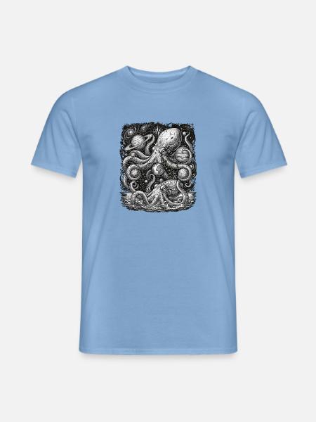 Kosmischer Oktopus - Männer T-Shirt - Carolina Blue
