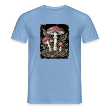 Der Pilz Fliegenpilz - Männer T-Shirt - Carolina Blue - Vorne - AI Model Male 178 light (178cm)