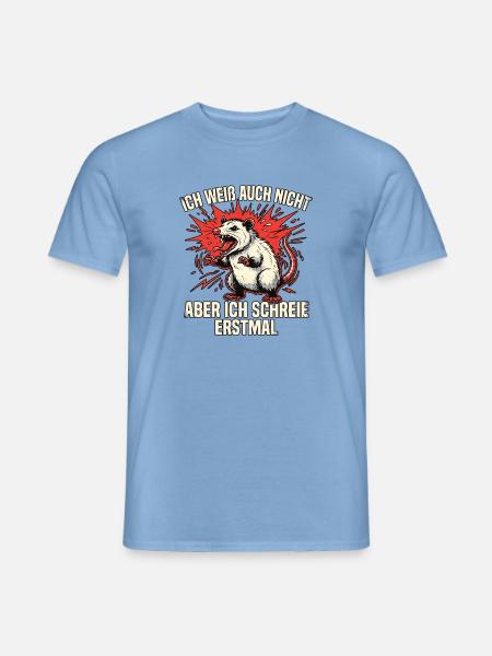 Schrei Ratte - Männer T-Shirt - Carolina Blue