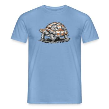 Disketten Schildkröte - Männer T-Shirt - Carolina Blue - Vorne - AI Model Male 178 light (178cm)