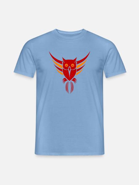 Eule - Männer T-Shirt - Carolina Blue