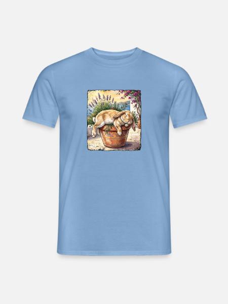 Siesta Kaninchen - Männer T-Shirt - Carolina Blue