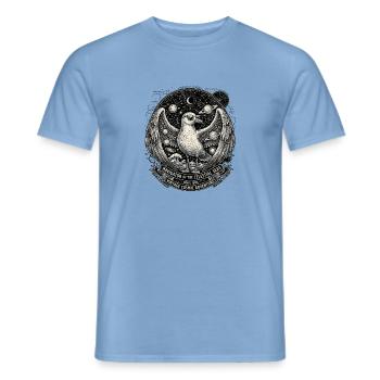 Möwen Kosmos - Männer T-Shirt - Carolina Blue - Vorne - AI Model Male 178 light (178cm)