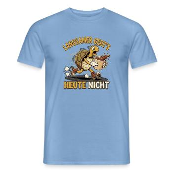 Kaffee Schildkröte - Männer T-Shirt - Carolina Blue - Vorne - AI Model Male 178 light (178cm)