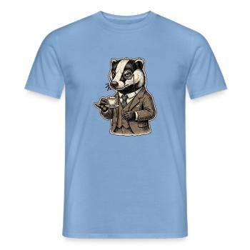 Kaffee Stinktier - Männer T-Shirt - Carolina Blue - Vorne - AI Model Male 178 light (178cm)