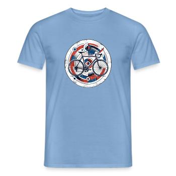 Rennrad Emblem - Männer T-Shirt - Carolina Blue - Vorne - AI Model Male 178 light (178cm)