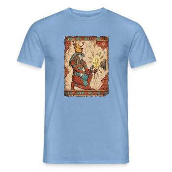 Elektriker verkabelt das Anch Symbol - Männer T-Shirt - Carolina Blue - Vorne - AI Model Male 178 light (178cm)