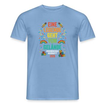 Eine Legende Geht Vom Gelände 2026 - Männer T-Shirt - Carolina Blue - Vorne - AI Model Male 178 light (178cm)