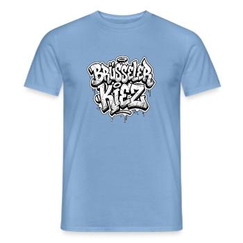 Brüsseler Kiez Berlin Graffiti - Männer T-Shirt - Carolina Blue - Vorne - AI Model Male 178 light (178cm)