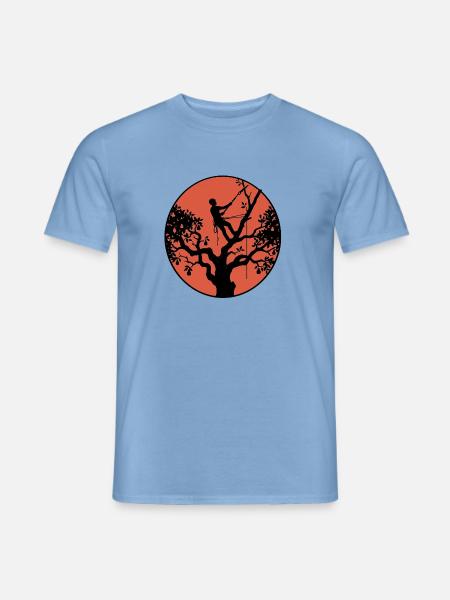 Baumpfleger Sonnenuntergang - Männer T-Shirt - Carolina Blue