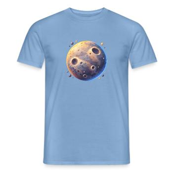 Mondkrater Farbenspiel - Männer T-Shirt - Carolina Blue - Vorne - AI Model Male 178 light (178cm)