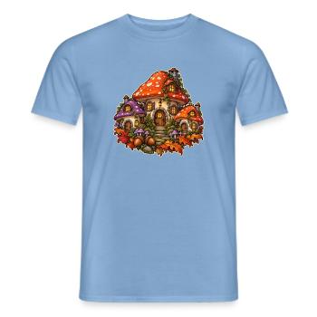 Pilzdorf - Männer T-Shirt - Carolina Blue - Vorne - AI Model Male 178 light (178cm)