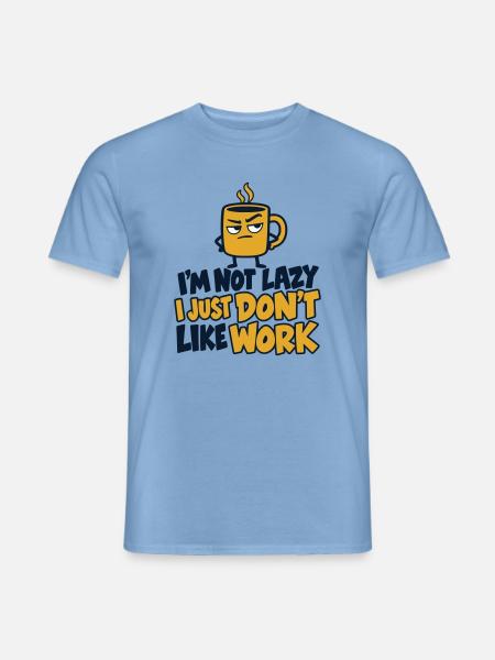 Grummeliger Kaffee-Arbeitshumor - Männer T-Shirt - Carolina Blue