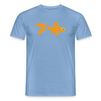 Stylized Goldfish - Men's T-Shirt - carolina blue - Front - AI Model Male 178 light (178cm)