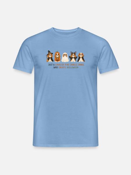 Cavalier King Charles Spaniel Halloween-Crew - Männer T-Shirt - Carolina Blue