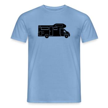 Motorhome silhouette – simple camping design - Men's T-Shirt - carolina blue - Front - AI Model Male 178 light (178cm)