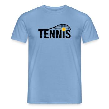 Logo tennis - T-shirt homme - carolina blue - Devant - AI Model Male 178 light (178cm)