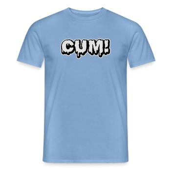 Cum | Sperma | Wichse - Men's T-Shirt - carolina blue - Front - AI Model Male 178 light (178cm)