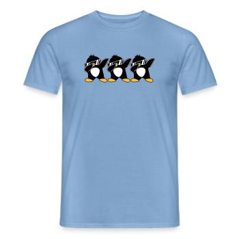 Dab Team Pinguin - Männer T-Shirt - Carolina Blue - Vorne - AI Model Male 178 light (178cm)