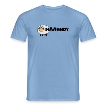 Määhndy - Mandy Namensshirt mit Schafnote - Männer T-Shirt - Carolina Blue - Vorne - AI Model Male 178 light (178cm)