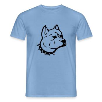 dog_c1 - Männer T-Shirt - Carolina Blue - Vorne - AI Model Male 178 light (178cm)