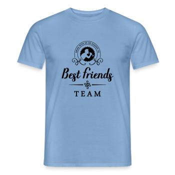 best friends team drink - Männer T-Shirt - Carolina Blue - Vorne - AI Model Male 178 light (178cm)