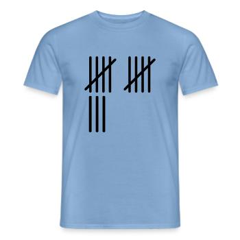 13 Stripes - Men's T-Shirt - carolina blue - Front - AI Model Male 178 light (178cm)