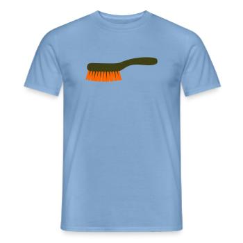 Pilzbürste Werkzeug Sammler - Männer T-Shirt - Carolina Blue - Vorne - AI Model Male 178 light (178cm)