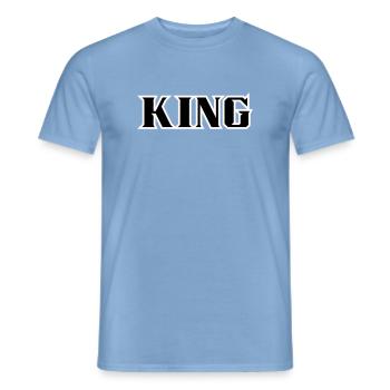 King Classic Text - Men's T-Shirt - carolina blue - Front - AI Model Male 178 light (178cm)