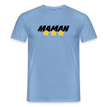 Maman d'Amour - Fête des Mères - T-shirt homme - carolina blue - Devant - AI Model Male 178 light (178cm)
