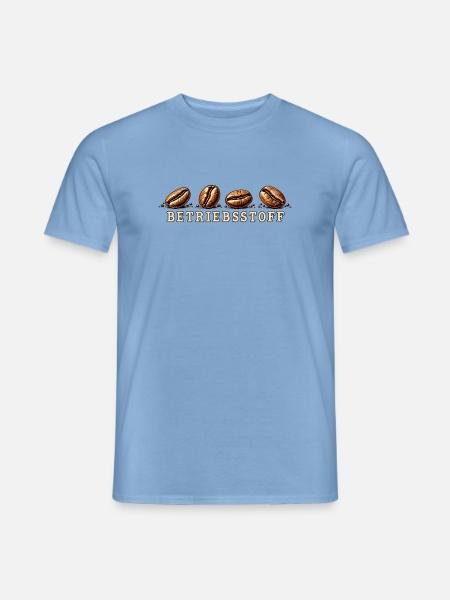 Kaffee Shirt Betriebsstoff - Männer T-Shirt - Carolina Blue