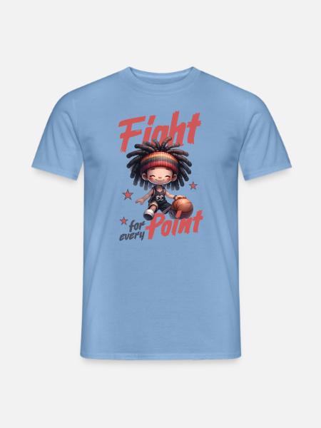 Fight for every Point Basketball - Männer T-Shirt - Carolina Blue