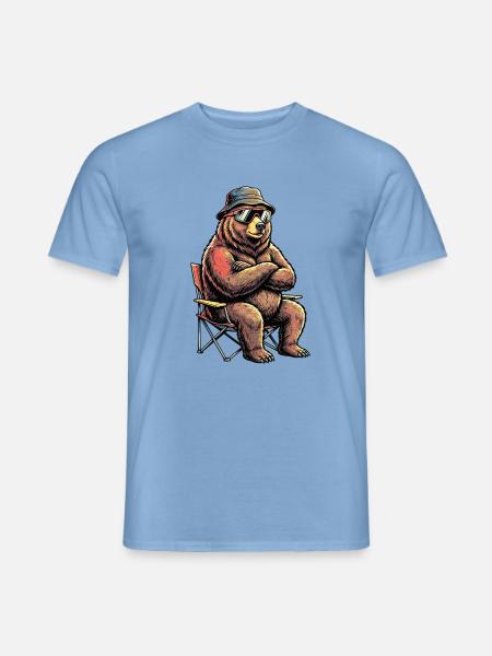 Camper Bär - Männer T-Shirt - Carolina Blue