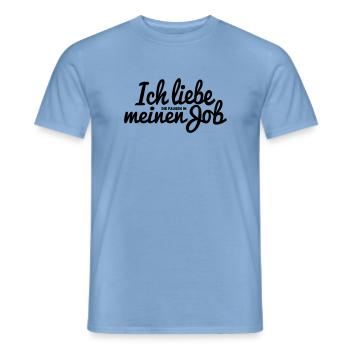 Job Arbeit Pause lustige Sprüche Baustelle Büro - Männer T-Shirt - Carolina Blue - Vorne - AI Model Male 178 light (178cm)