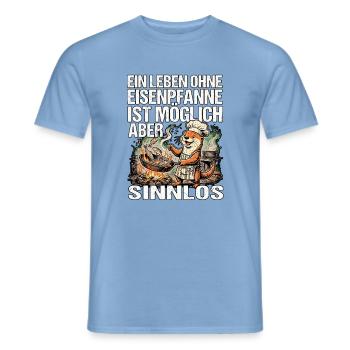 Lustiger BBQ Otter - Männer T-Shirt - Carolina Blue - Vorne - AI Model Male 178 light (178cm)