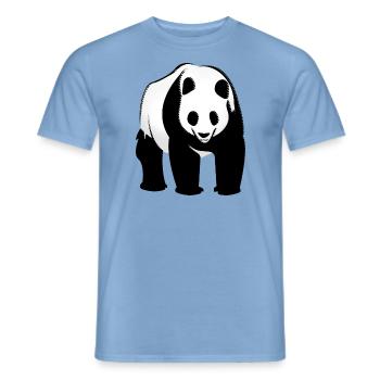 Panda - Männer T-Shirt - Carolina Blue - Vorne - AI Model Male 178 light (178cm)