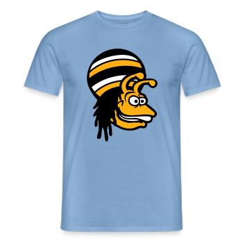 Schnecke Reggae Musik Rasta Haare Mütze Jamaika - Männer T-Shirt - Carolina Blue - Vorne - AI Model Male 178 light (178cm)