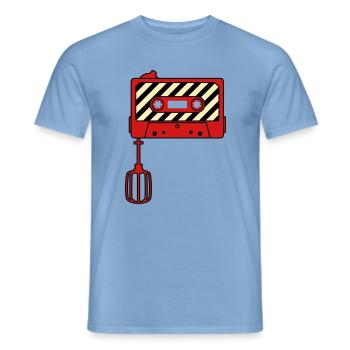 Mixtape vs. Mixer – Design culte de la musique rétro - T-shirt homme - carolina blue - Devant - AI Model Male 178 light (178cm)