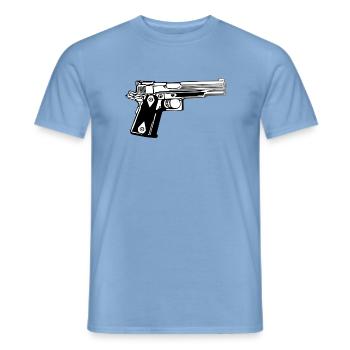 revolver - Männer T-Shirt - Carolina Blue - Vorne - AI Model Male 178 light (178cm)