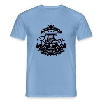 Ruhrpott - Essen - Männer T-Shirt - Carolina Blue - Vorne - AI Model Male 178 light (178cm)