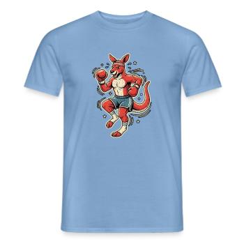 Känguru Boxer - Männer T-Shirt - Carolina Blue - Vorne - AI Model Male 178 light (178cm)