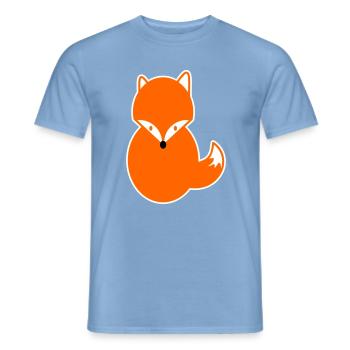 Rothaar Fuchs – Niedlich, schlau & Kawaii Cartoon - Männer T-Shirt - Carolina Blue - Vorne - AI Model Male 178 light (178cm)