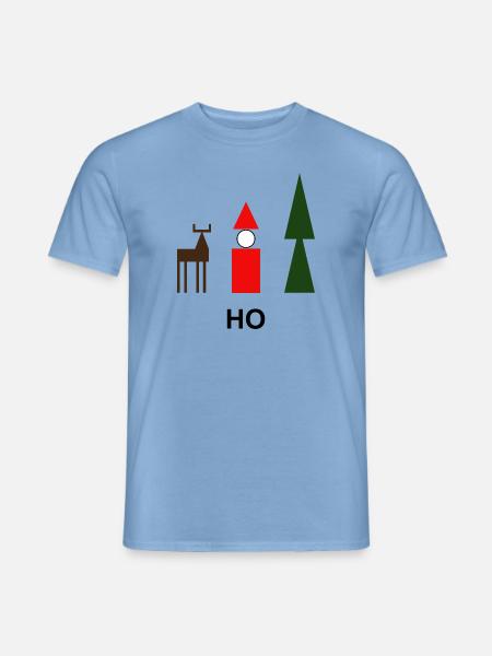 HO - Minimal X-Mas - Weihnachten - Männer T-Shirt - Carolina Blue