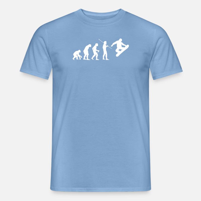 Évolution du snowboard - T-shirt homme - carolina blue