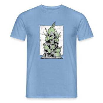 Pitaya Wand Kunst - Männer T-Shirt - Carolina Blue - Vorne - AI Model Male 178 light (178cm)