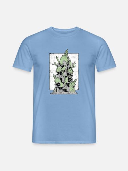 Pitaya Wand Kunst - Männer T-Shirt - Carolina Blue