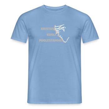 Christus ist für uns gestorben - Finnisch - Männer T-Shirt - Carolina Blue - Vorne - AI Model Male 178 light (178cm)